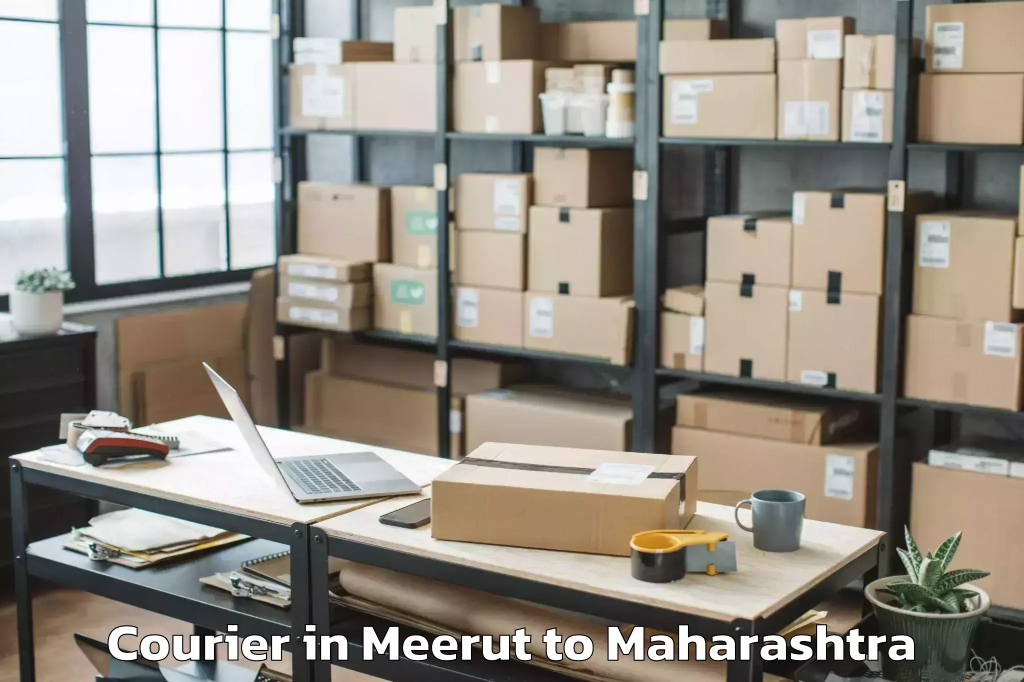 Book Meerut to Manjlegaon Courier